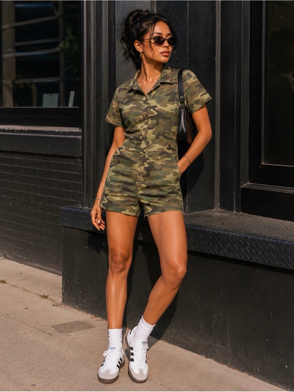 Z SUPPLY Stephan Camo Romper NWT MEDIUM